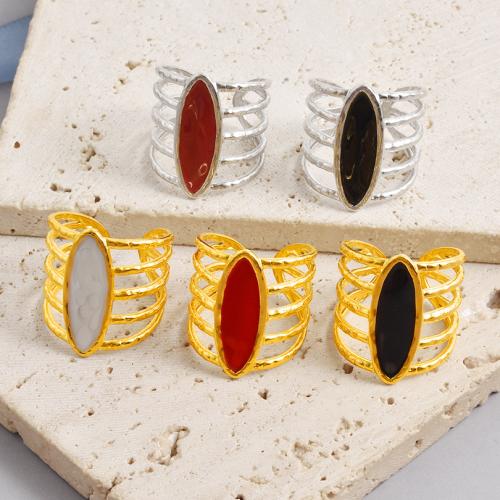 Smalt z nerezové oceli prst prsten, 304 Stainless Steel, á, módní šperky, více barev na výběr, 22mm, Prodáno By PC