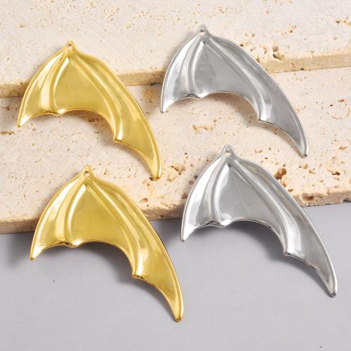 Nerezová ocel Šperky Přívěsky, 304 Stainless Steel, Wing Shape, DIY, více barev na výběr, 52x45mm, 10PC/Bag, Prodáno By Bag