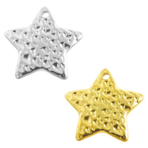 Nerezová ocel Šperky Přívěsky, 304 Stainless Steel, Hvězda, DIY, více barev na výběr, 10PC/Bag, Prodáno By Bag