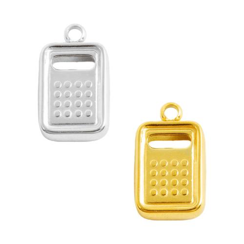 Nerezová ocel Šperky Přívěsky, 304 Stainless Steel, Kalkulačka, DIY, více barev na výběr, 10PC/Bag, Prodáno By Bag