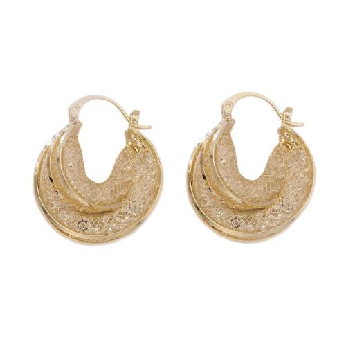 Laiton Leverback boucle d'oreille, avec zircon cubique, Plaqué d'or, bijoux de mode & pour femme, Vendu par paire