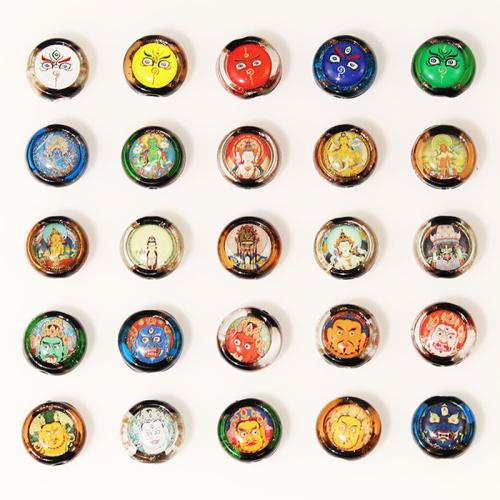 бусины Lampwork ручной работы, Лэмпворк, Круглая, DIY & различные модели для выбора, 16x9mm, отверстие:Приблизительно 1.7-2mm, продается PC