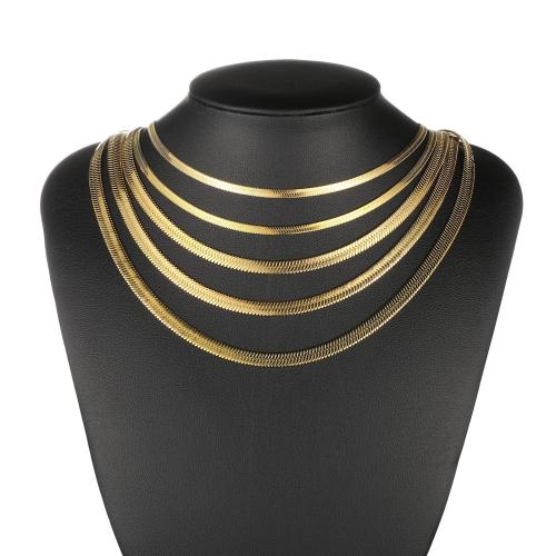 304 rostfritt stål Halsband, plated, ormkedja & för människan, fler färger för val, Säljs av PC