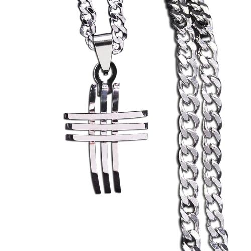 Nerezová ocel šperky náhrdelník, 304 Stainless Steel, módní šperky & unisex & dutý, stříbro, Prodáno By PC