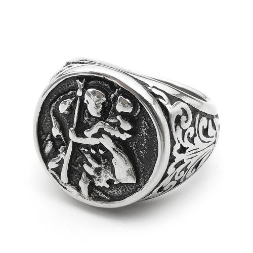 Rostfritt stål Fingerringar, 304 rostfritt stål, plated, mode smycken & olika storlek för val & för människan, ursprungliga färgen, Säljs av PC