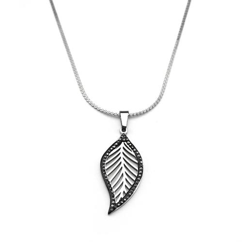 Nerezová ocel šperky náhrdelník, 304 Stainless Steel, pro ženy & s drahokamu & dutý, Původní barva, Prodáno By PC