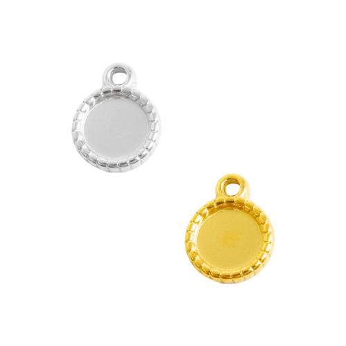 Rostfritt Stål hänge Inställning, 304 rostfritt stål, Rund, plated, DIY, fler färger för val, 10PC/Bag, Säljs av Bag