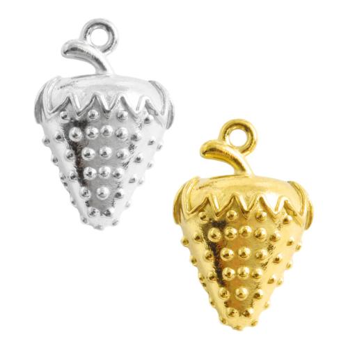 Nerezová ocel Šperky Přívěsky, 304 Stainless Steel, Jahoda, DIY, více barev na výběr, 10PC/Bag, Prodáno By Bag