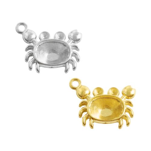 Rostfritt Stål hänge Inställning, 304 rostfritt stål, Krabba, plated, DIY, fler färger för val, 10PC/Bag, Säljs av Bag