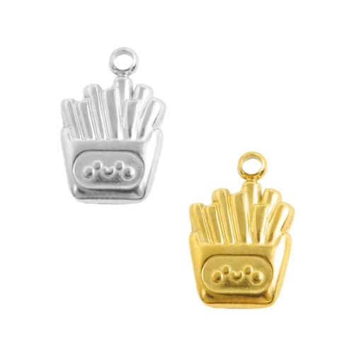 Stainless Steel Pendants 304 Stainless Steel French Fries plated DIY Sold By Bag