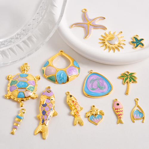 Stainless Steel Pendants 304 Stainless Steel plated DIY & enamel Sold By Bag