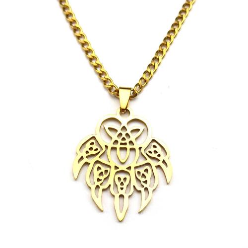 Nerezová ocel šperky náhrdelník, 304 Stainless Steel, módní šperky & unisex & dutý, více barev na výběr, Prodáno By PC