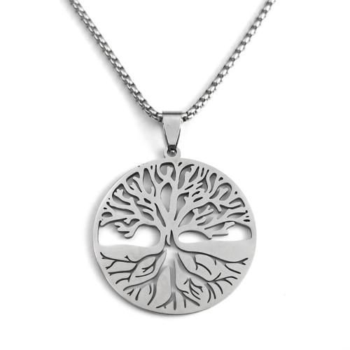 Nerezová ocel šperky náhrdelník, 304 Stainless Steel, módní šperky & pro ženy & dutý, více barev na výběr, Prodáno By PC