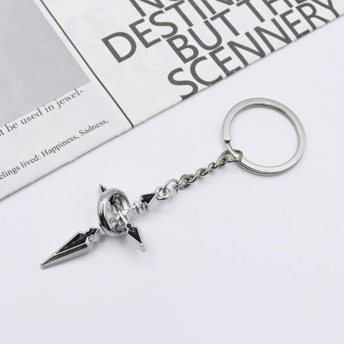 Llaveros, aleación de zinc, Cruces, chapado en color dorado, Joyería & esmalte, más colores para la opción, Vendido por UD