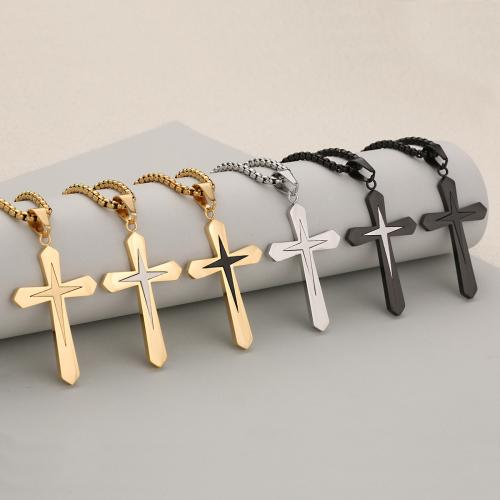 Nerezová ocel Cross Přívěsky, 304 Stainless Steel, Kříž, DIY, více barev na výběr, Prodáno By PC