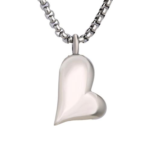 304 Stainless Steel Cinerary rakev přívěšek, Srdce, á, DIY, Původní barva, Prodáno By PC
