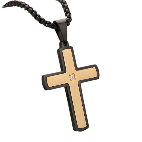 Nerezová ocel Cross Přívěsky, 304 Stainless Steel, Kříž, DIY & s drahokamu, více barev na výběr, Prodáno By PC
