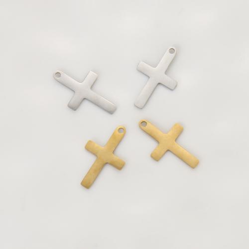 Nerezová ocel Cross Přívěsky, 304 Stainless Steel, Kříž, DIY, více barev na výběr, 19x11x1mm, Prodáno By PC