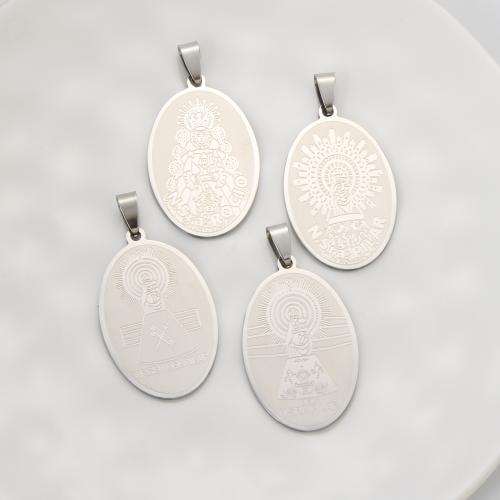 Rostfritt stål Tag Charm, 304 rostfritt stål, silver pläterad, DIY, silver, 48x25x1.40mm, Säljs av PC