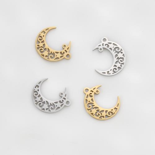 Stainless Steel Pendants 304 Stainless Steel Moon and Star plated DIY Sold By PC
