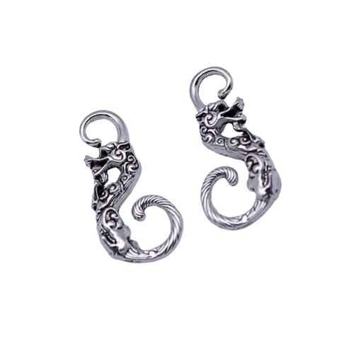 Pendentifs en alliage de zinc, dragon, Placage, DIY, 20PC/sac, Vendu par sac