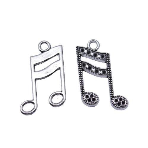 Hudební nástroje Tvarované Zinc Alloy Přívěsky, Zinek, Music Note, DIY, 10PC/Bag, Prodáno By Bag