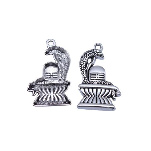 Zinc Alloy Animal Pendants plated DIY antique silver color Sold By Bag