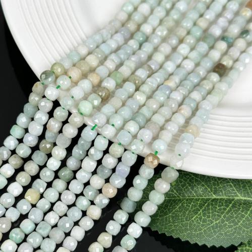 Jade Pärlor, Jade Burma, Square, polerad, DIY & fasetterad, 4x4mm, Såld Per Ca 38 cm Strand