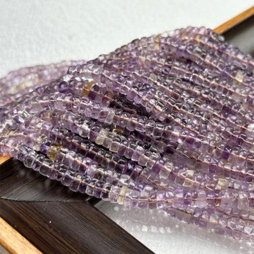 Šperky korálky přírodní křemenné, Ametrine, lesklý, DIY, 2x4mm, Prodáno za Cca 39 cm Strand