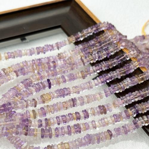 Šperky korálky přírodní křemenné, Ametrine, DIY, 2x4mm, Prodáno za Cca 40 cm Strand