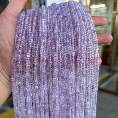 Jade Pärlor, Square, polerad, Naturligt & DIY & olika storlek för val & fasetterad, purpur, Såld Per Ca 38 cm Strand