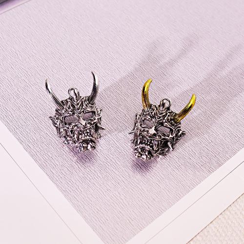 Zinc Alloy Pendants Mask gold color plated DIY Sold By PC