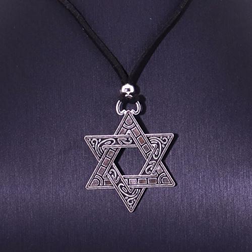 Zink Alloy tröja kedja halsband, Hexagram, guldfärg pläterade, mode smycken, fler färger för val, Säljs av PC