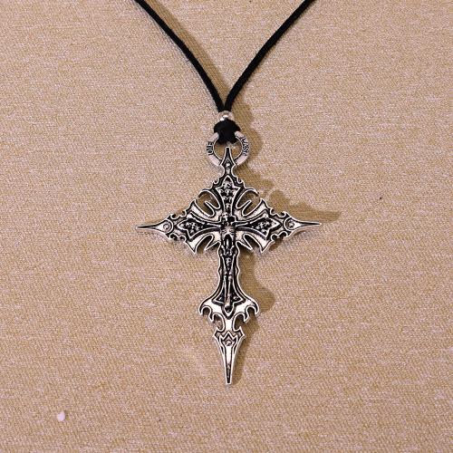 Zink Alloy tröja kedja halsband, Cross, guldfärg pläterade, mode smycken, fler färger för val, Säljs av PC