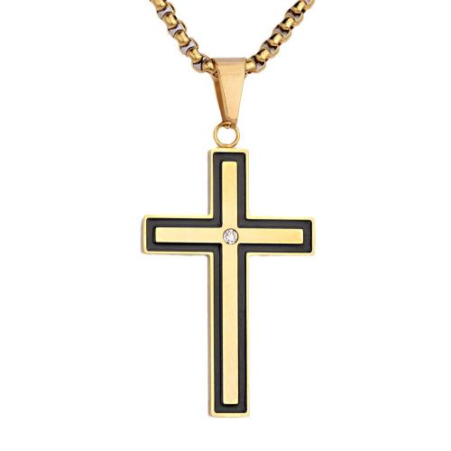 Nerezová ocel Cross Přívěsky, 304 Stainless Steel, Kříž, DIY & smalt & s drahokamu, více barev na výběr, Prodáno By PC