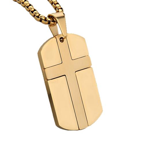 Rostfritt stål Cross Hängen, 304 rostfritt stål, plated, DIY, fler färger för val, Säljs av PC