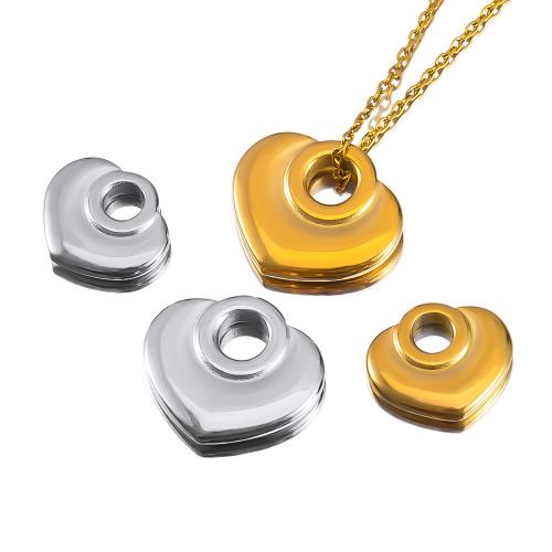Přívěsky srdce z nerezové oceli, 304 Stainless Steel, á, DIY & různé velikosti pro výběr, více barev na výběr, 2PC/Bag, Prodáno By Bag