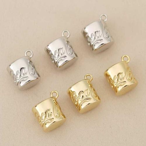 Bijoux pendentifs en laiton, tasse, Placage, DIY, plus de couleurs à choisir, protéger l'environnement, sans nickel, plomb et cadmium, 10PC/sac, Vendu par sac