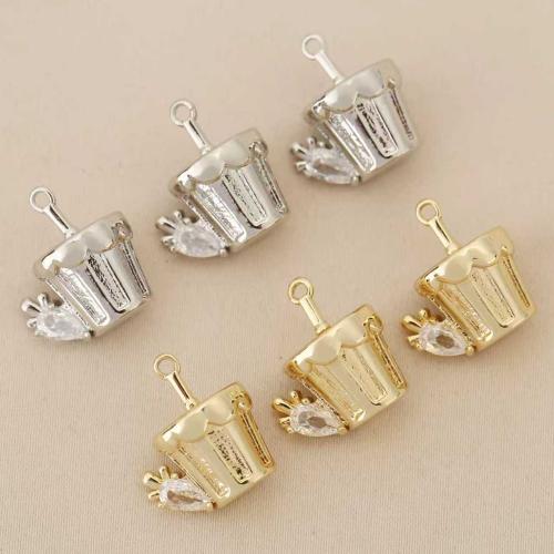 Šatonové mosaz Přívěsky, Váza, á, DIY & s drahokamu, více barev na výběr, nikl, olovo a kadmium zdarma, 10PC/Bag, Prodáno By Bag
