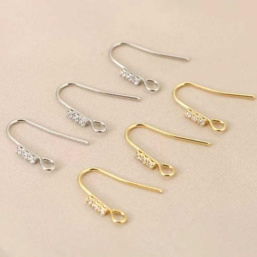 Ορείχαλκος γάντζος Earwire, επιχρυσωμένο, κοσμήματα μόδας & με στρας, περισσότερα χρώματα για την επιλογή, νικέλιο, μόλυβδο και κάδμιο ελεύθεροι, 10PCs/τσάντα, Sold Με τσάντα