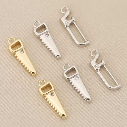 Šatonové mosaz Přívěsky, Pila, á, DIY & s drahokamu, více barev na výběr, nikl, olovo a kadmium zdarma, 10PC/Bag, Prodáno By Bag