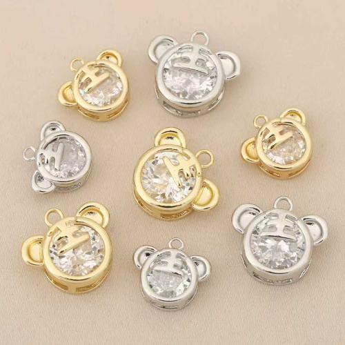 Cubique Pendentif en laiton zircon pavent, Placage, DIY & pavé de micro zircon, plus de couleurs à choisir, protéger l'environnement, sans nickel, plomb et cadmium, 10PC/sac, Vendu par sac