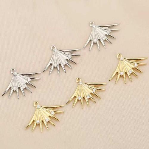 Šatonové mosaz Přívěsky, List, á, DIY & s drahokamu, více barev na výběr, nikl, olovo a kadmium zdarma, 10PC/Bag, Prodáno By Bag