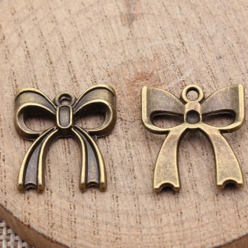 Zinc Alloy Bowknot Pendants plated DIY antique bronze color Sold By PC