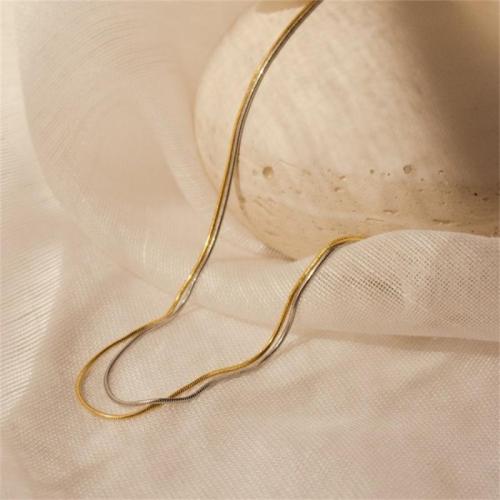 304 rostfritt stål Halsband, plated, ormkedja & för kvinna, fler färger för val, Säljs av PC