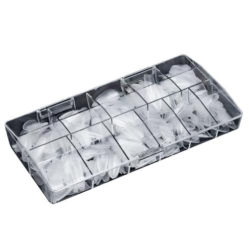 ABS Kunststoff Gefälschte Fingernägel, verschiedene Stile für Wahl, klar, 500PCs/Box, verkauft von Box