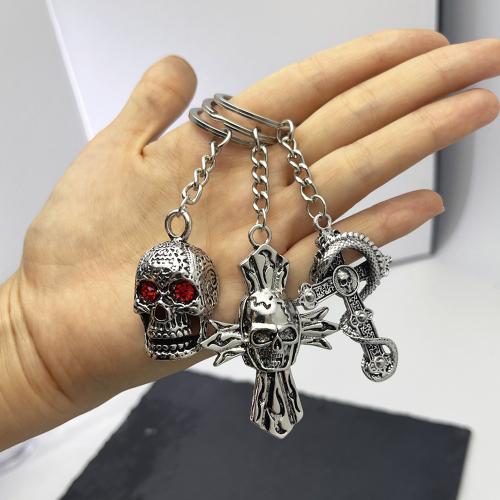 Llaveros, aleación de zinc, chapado en color dorado, Joyería & con diamantes de imitación, más colores para la opción, Vendido por UD