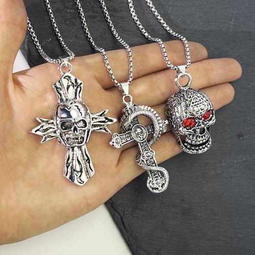 Zink Alloy tröja kedja halsband, Cross, guldfärg pläterade, mode smycken & med strass, fler färger för val, Säljs av PC