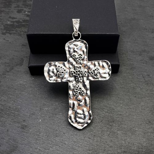Zink Alloy tröja kedja halsband, Cross, guldfärg pläterade, mode smycken, silver, Säljs av PC