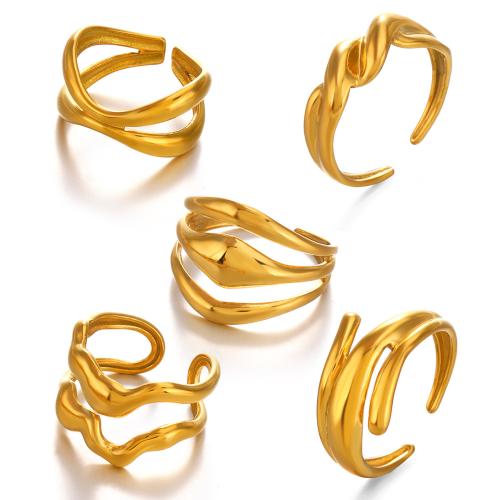 Prst prsten z nerezové oceli, 304 Stainless Steel, á, módní šperky & pro ženy & dutý, více barev na výběr, Prodáno By PC